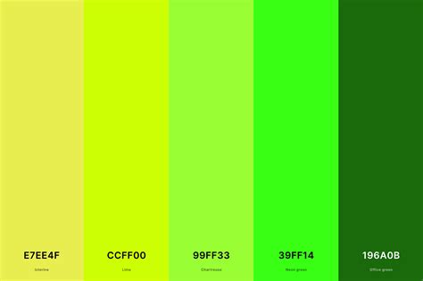 neon green color palette